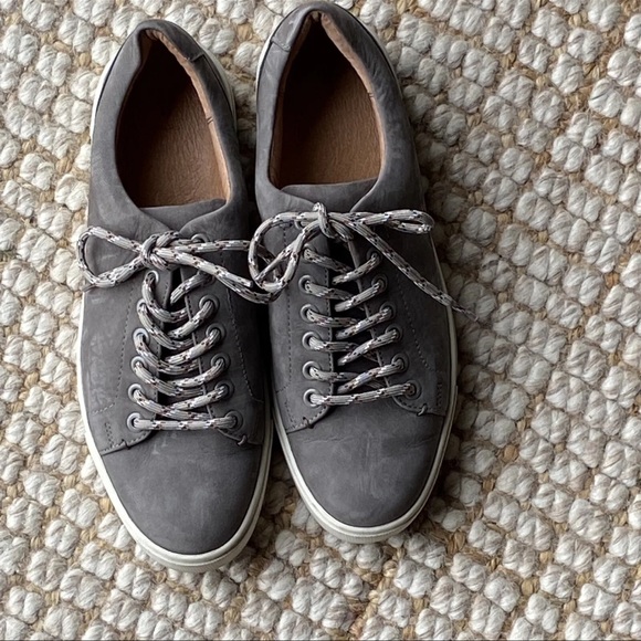 Frye Ivy Women's Size 8 Gray Suede Leather Lace Sneakers - Picture 8 of 9